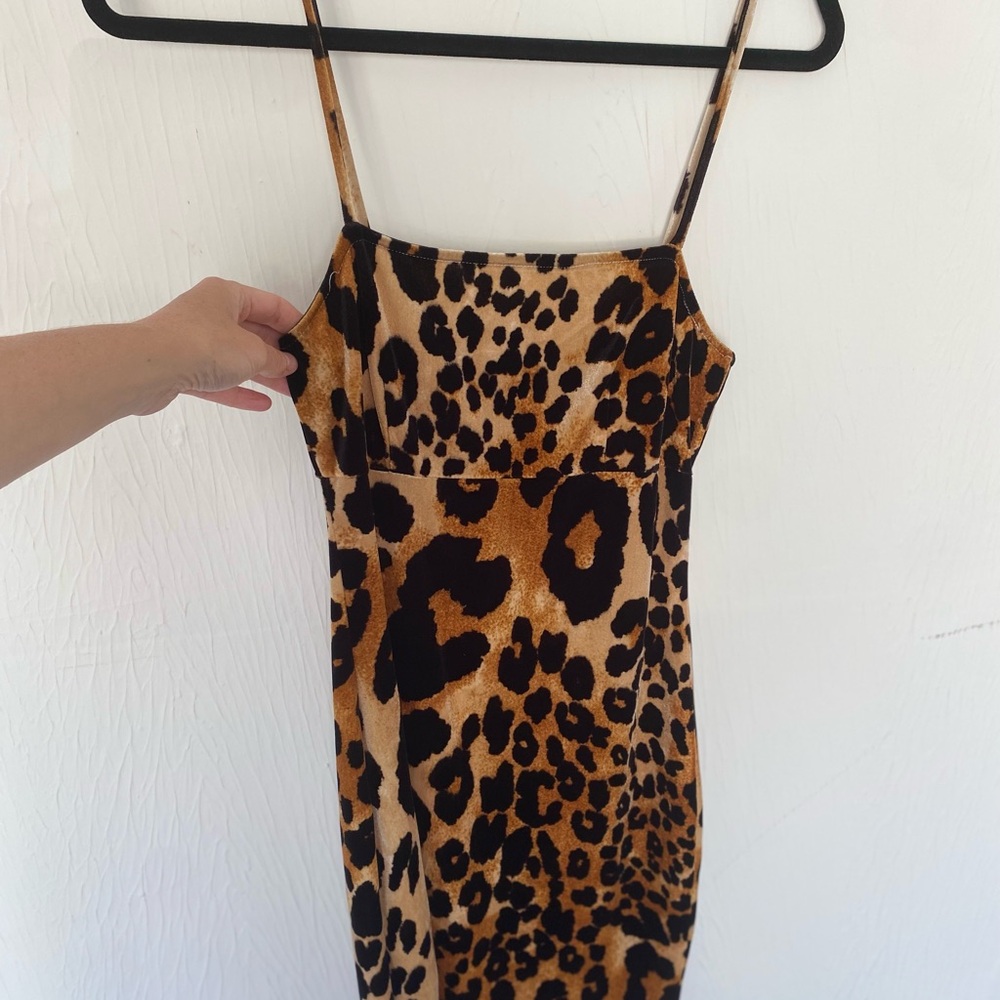 Leopard Print Spaghetti Strap Dress